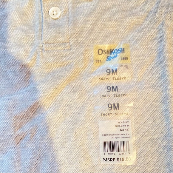 NWT Boy’s OshKosh Short Sleeve Polo - Picture 4 of 4